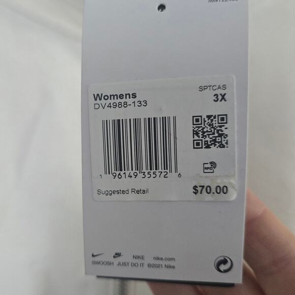 NWT! Nike Sportswear Fleece Oversized Half-Zip Crop Sweatshirt White Plus 3x - Picture 7 of 9